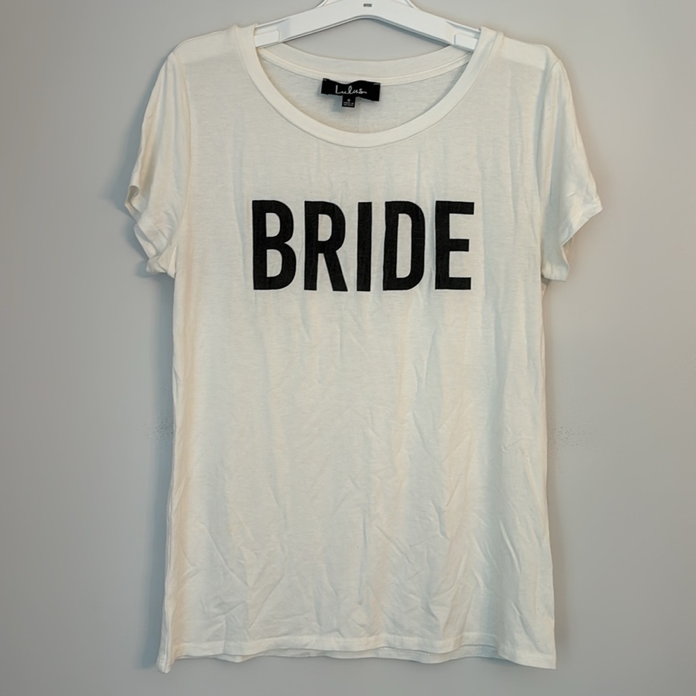 Lulus White BRIDE Tee Size Small
